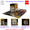 GFans 1/64 Car Garage Diorama Model Storage Display Box Small Garage Scene Acrylic Car Showroom Parking Lot Kids Xmas Gift Toys