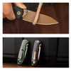 TRIVISA Pocket Folding Dragonfly Knife 14C28N Blade Micarta G10 Handle with Clip  Survival Camping Hunting Outdoor Tactical Tool