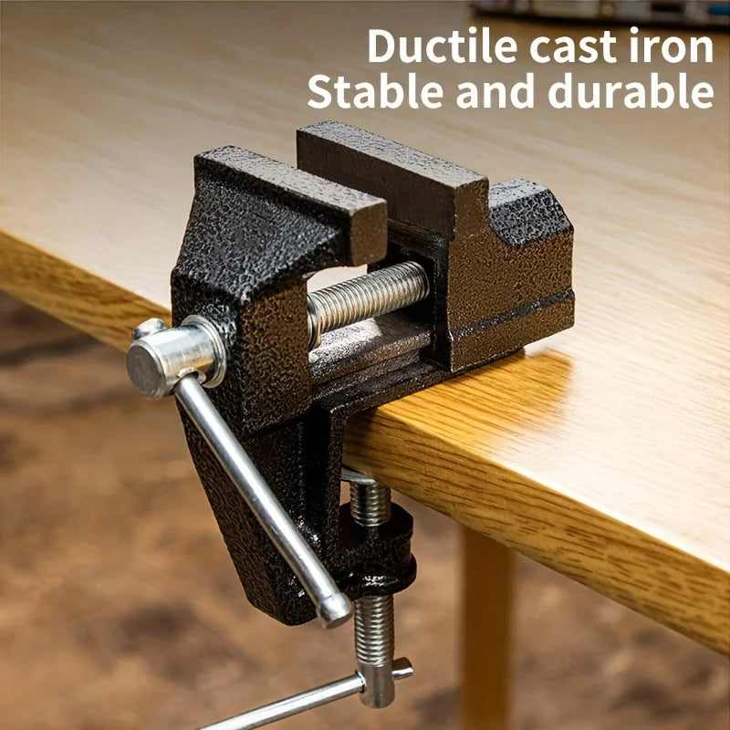 1-piece bench vise, small bench vise, workbench precision flat-nose pliers, industrial-grade heavy-duty bench vise