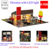 GFans 1/64 Car Garage Diorama Model Storage Display Box Small Garage Scene Acrylic Car Showroom Parking Lot Kids Xmas Gift Toys