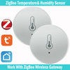 Tuya Zigbee Temperature And Humidity Sensor Voice Control Intelligent Home Hygrometer Monitoring need tuya Gateway no battery