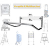 AT43-Ladder Rack Hanger, Ladder Storage Hook Wall Mount Multi-Purpose Garage Utility Rack Heavy Duty