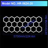 Garage Lights Hexagon Lamp 110-240V LED Tube Honeycomb Barbershop Ceiling Lighting For Workshop 4S Car Show Auto Body Repair Gym