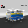 1 18 Garage Diecast Display Cabinet For Model Cars Minicar Vehicles Pcv Parking Lot HD Acrylic With Light MODEL TOY CAR