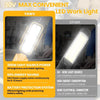 For Dewalt 18V 20V DCB201 DCB203 Li-ion Battery Handheld Camping FloodLight 1200lm LED Work Light With Hook Foldable Flashlight