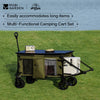 MOBI GARDEN 150L Capacity Folding Wagon Shopping Beach Garden Pull Trolley Collapsible Folding Outdoor Portable Utility Cart