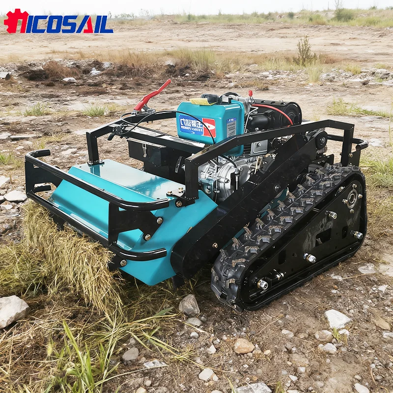 Lawn Farm Fully Automatic Remote Control Crawler Lawn Mower Grass Shredder