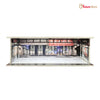 1/64 Garage Scene Model with Light Assembled Parking Lot Diorama Parking Place for Miniatures Cars Display