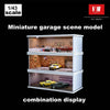 Diorama 1/43 Garage Model LED Lights Parking Lot Scene Display Case Model