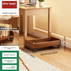 Mobile Storage Unit with Rolling Shelves - Heavy-duty Wooden 4-tier Open and Closed Shelves, Space-saving Wheeled Trolley