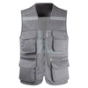 Men's Summer Mesh Vest Photography Work Multi-Pockets Outdoors Journalist's Vest Sleeveless Jackets