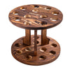 Goture Durable Double Layer Wooden Fishing Rod Holder 12 Rod Storage Capacity for Garage Fishing Rod Display Stand Fixed Frame