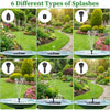 Outdoor Solar Fountain, Solar Water Fountain with 6 Nozzles Various Water Features and 4 Stabilizing Bar, DIY Garden Bird Bath