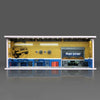 1/64 Scale Garage Scene Model With Lights Miniature Parking Lot Model Showroom Exhibition Hall Car Model Display Box Boys Gift
