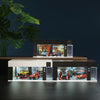 1/64 Garage Scene Model with Light Voice Control Electronic Door Connected in Series Simulation Parking Place Cars Display Boxes