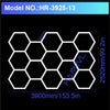 Garage Lights Hexagon Lamp 110-240V LED Tube Honeycomb Barbershop Ceiling Lighting For Workshop 4S Car Show Auto Body Repair Gym