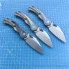 M390 Steel Folding Knife TC4 Titanium Alloy Handle Bearing Camping Outdoor Survival Hunting EDC Rescue Fishing Defense Tool
