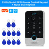 Bluetooth Tuya APP Smart Fingerprint RFID Access Control Keypad Touch IP65 Waterproof 13.56MHz Door Opener Keyless Lock System
