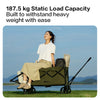 MOBI GARDEN 150L Capacity Folding Wagon Shopping Beach Garden Pull Trolley Collapsible Folding Outdoor Portable Utility Cart