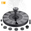 Outdoor Solar Fountain, Solar Water Fountain with 6 Nozzles Various Water Features and 4 Stabilizing Bar, DIY Garden Bird Bath
