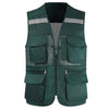 Men's Summer Mesh Vest Photography Work Multi-Pockets Outdoors Journalist's Vest Sleeveless Jackets