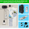 433MHz Door Wireless Access Controller System Kit Remote Control Unlock Gate Opener+ DC12V Power Supply, Electric Locks for Home