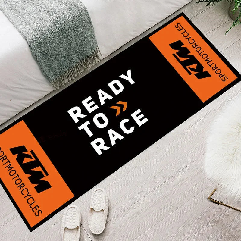Garage Mat Motorcycle Sticker Carpet Racing Moto Electric Vehicle Mat Anti-slip Floor Home Decoration Rug For KTM Ready To RACE