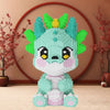 New 2026 Dragon Building Blocks Kawaii Flong Baby Small Particle Puzzle Ornaments Children Boys And Girls New Year Birthday Gift