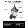 Outdoor Solar Wall Light for Courtyard, Corridor & Passageway - Motion Sensor, European Retro Style, Waterproof