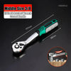 72/24 Tooth Quick Ratchet Wrench 1/2 1/4 3/8 3 Size Flying Wrenches Two-way Socket Wrench Repair Tools for for Vehicle Bicycle