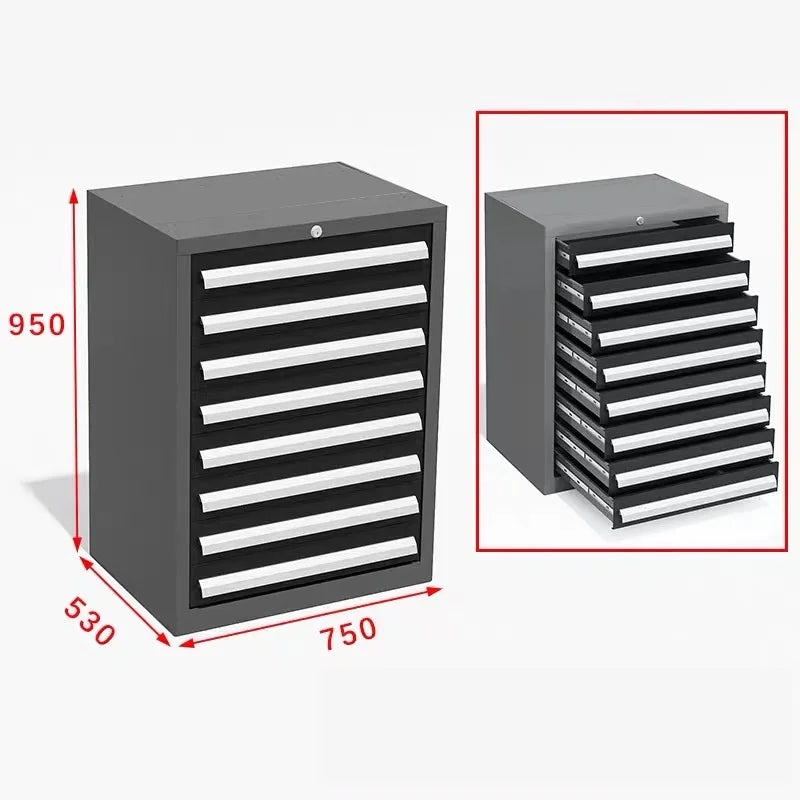 Premium Steel Tool Storage Combination: Drawer Cabinet + Double-Door Cabinet Designed For Garage Mechanic Tools Organization
