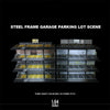 1:64Car Garage Models 4-Story Steel Frame Garage & Parking Lot  Light-Up Assembly Simulation Model Car Garage Model Parking Lots