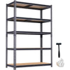 Heavy Duty Storage Rack 2400 LBS Capacity Garage Shelving Unit 16x35.5x72 Inch Metal Shelves Free Standing