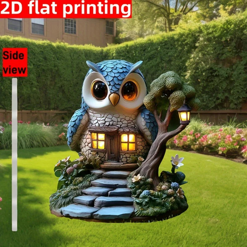 1pcs Owl Tree House Outdoor Garden Decoration, Perfect for Courtyard Decoration, Ideal Gift for Family and Friends