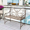 Garden decor bench for sitting wooden and metal bench made of iron and wood handicraft product customize size and colo
