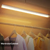 Motion Sensor LED Under Cabinet Lamp Dimmable Rechargeable Night Light Stairs Closet Room Aisle Tube Bar Detector Bulb