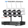 Hiseeu H.265+ 16CH NVR 3MP WiFi CCTV System Kit Human Detection IR Night Vision P2P Outdoor Wireless IP Cameras Surveillance Kit