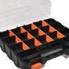 Double Side Tools Box Organizer Tool Storage Box Double Side Tools Box Hardware Tool Arrangement Box for Screws Nuts Nails Bolts