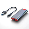 M2 SSD Case M.2 NVMe SATA SSD Enclosure Adapter 10Gbps USB 3.2 Gen2 USB C External Enclosure Supports M and B and B&M Keys