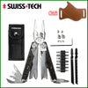 SWISS TECH 37 In 1 Multitool Pliers EDC Folding Multi Tool Scissors With Replaceable Saw Blade Outdoor Survival Hand Tools