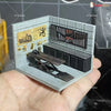 1:64 Motorcycle Painting Lift Maintenance Garage Model Modification  Car Repair Accessories Tool Wall Hole Plate Model Scene