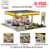 GFans 1/64 Car Garage Diorama Model Storage Display Box Small Garage Scene Acrylic Car Showroom Parking Lot Kids Xmas Gift Toys