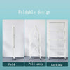 Foldable Display Stand Shelves Organizer Wide Folding Metal Shelf with Caster Wheels Kitchen Garage Units Storage Rack Holder