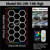 Garage Lights Hexagon Lamp 110-240V LED Tube Honeycomb Barbershop Ceiling Lighting For Workshop 4S Car Show Auto Body Repair Gym