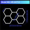 Garage Lights Hexagon Lamp 110-240V LED Tube Honeycomb Barbershop Ceiling Lighting For Workshop 4S Car Show Auto Body Repair Gym