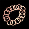 100Pcs Copper Washer Gasket Nut And Bolt Set Flat Ring Seal Assortment Kit With Box M4/M5/M6/M8/M10/M12/M14 For Sump Plugs