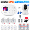 KERUI W202 Tuya WIFI GSM Alarm System Smart Home Security Alarm Kit RFID APP Remote Control with Anti-pet Motion Sensor Detector
