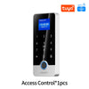 Fingerprint Tuya Access Controller RFID Access Control Kits With Waterproof Metal Bluetooth Outdoor Keypad 1.77In Display Screen