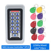 Metal Standalone Access Controller Wiegand Output RFID Card Reader IP67 Waterproof Zinc Alloy Keypad 125Khz Card WG26/34 Reader