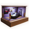 1 18 Garage for Model Diecast 1:18 Model Car Diorama Garage Parking Lot Acrylic Dust Cover Toy Dustproof Display